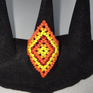 Art Beaded Ring Jewelry Hand Made